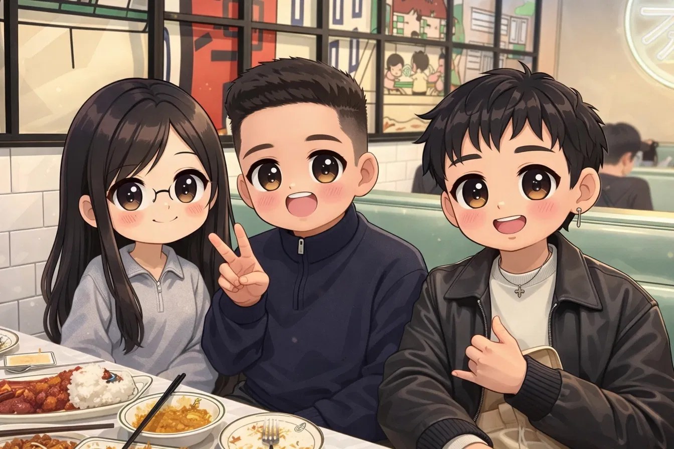NYC Rice & Noodle friends at dinner
